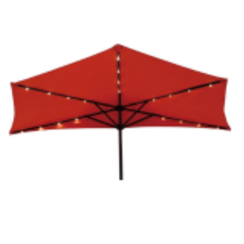 Full iron half umbrella with light