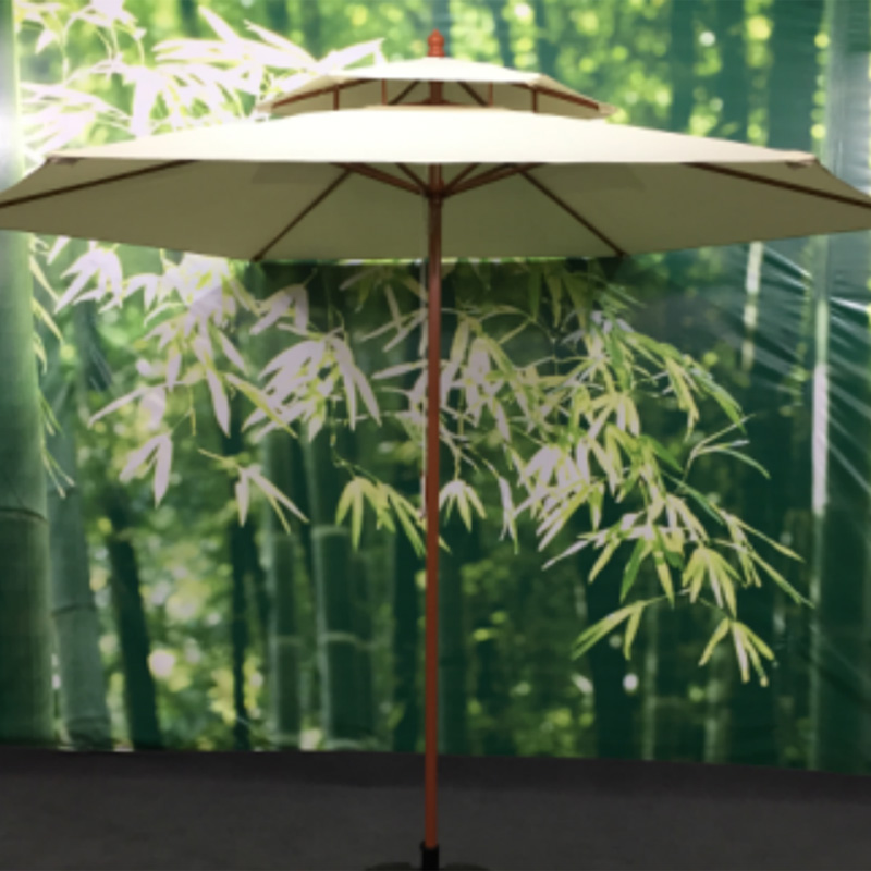 6 rib double top drawstring umbrella