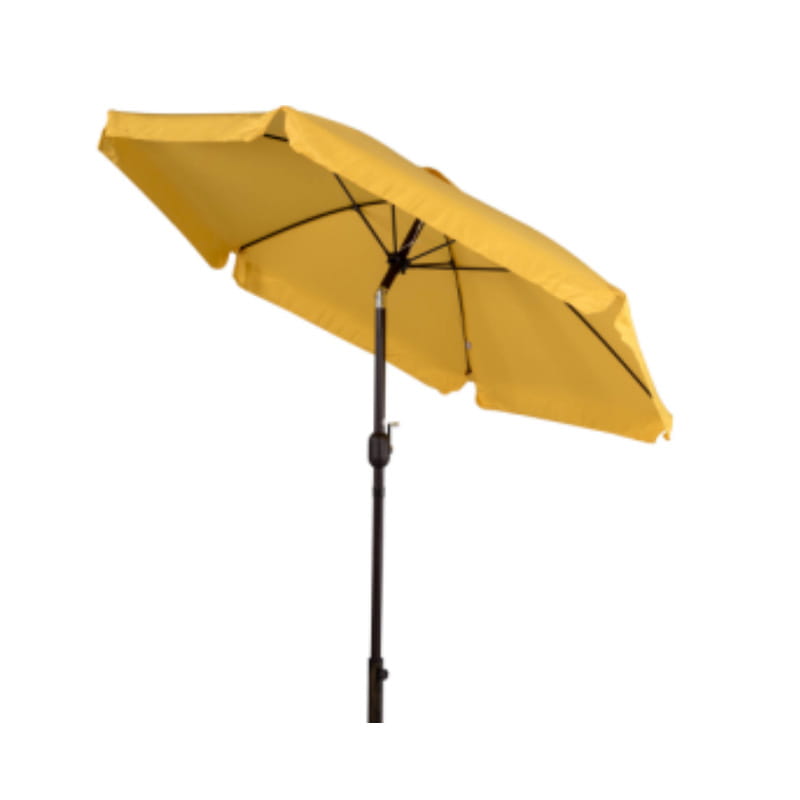 6-bone fiberglass hand umbrella with ruffles
