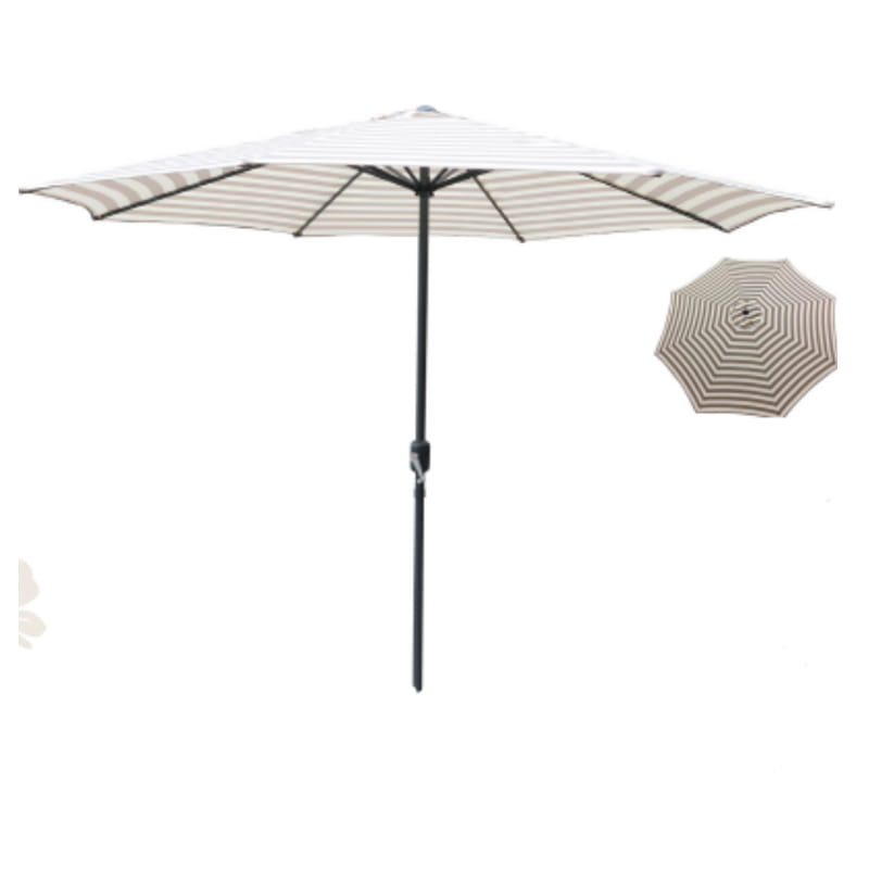 Striped center column umbrella