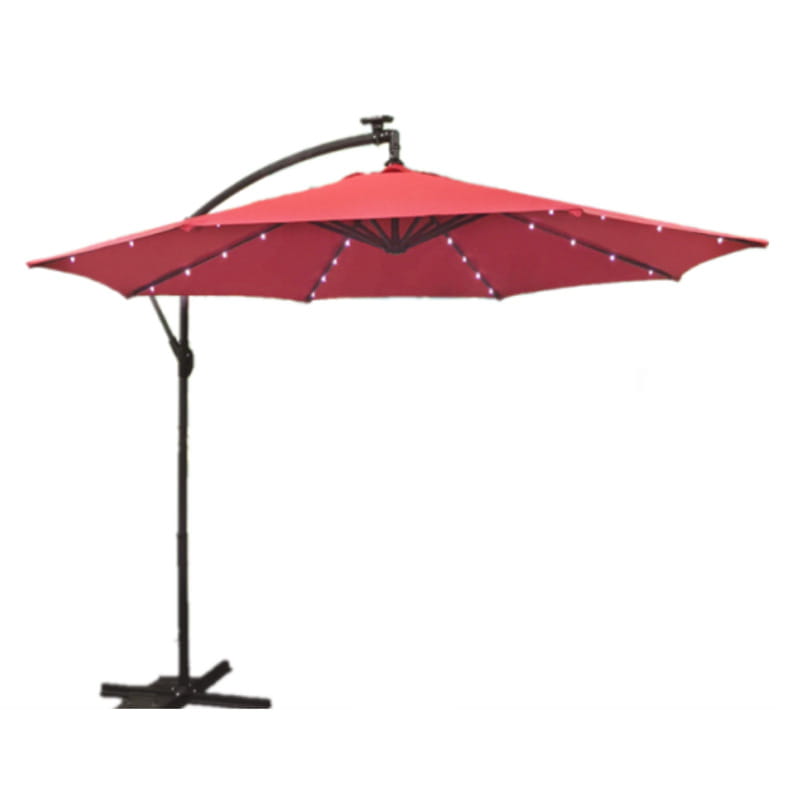 Full iron LED 8-bone banana umbrella