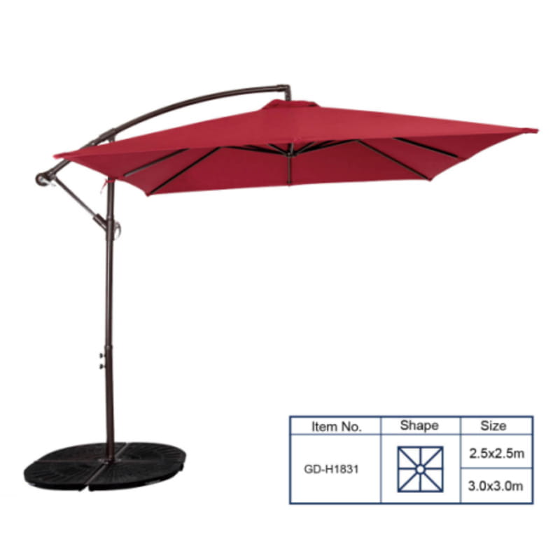 All iron square banana umbrella