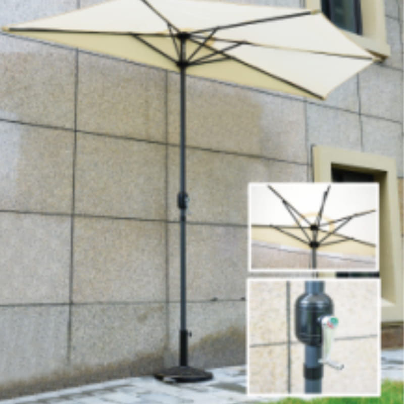 High quality full iron half umbrella